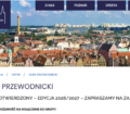 Obrazem informuje o możliwości zapisu na kurs przewodnika po Poznaniu VisitPoznan